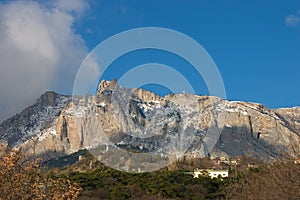 Ai-Petry mountain at winter. Crimea