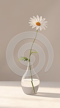 AI photography of a flower vase, a bouquet of flowers in a glass vase with clean water, water drops, bright and beautiful picture,