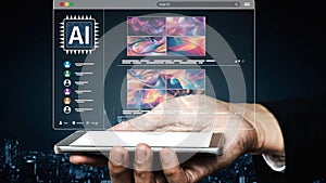 AI Image Generator Platform Interface with Colorful Art Thumbnails Muxer