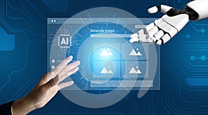 AI Image Generator Platform Interface with Colorful Art Thumbnails Vouch