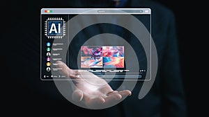 AI Image Generator Platform Interface with Colorful Art Thumbnails Elide