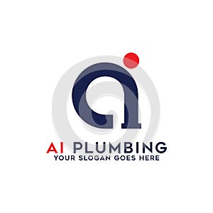 AI plumbing logo designs, Initial name logo inspirations