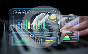 AI Powered Business Intelligence Dashboard for Data Analysis Motif