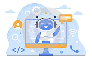 Ai powered content vector concept