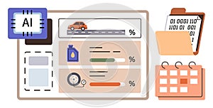 AI-Powered Dashboard Analyzing Vehicle Performance, Maintenance, and Data Management