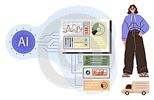 AI-powered data analysis with dashboard visualizations and modern digital integration
