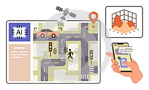 AI-Powered Navigation with Smart Traffic Management and Real-Time Data Analytics Visualization