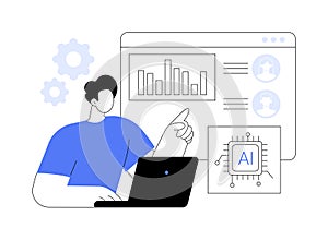 AI-Powered Predictive Customer Sentiment Analysis abstract concept vector illustration.