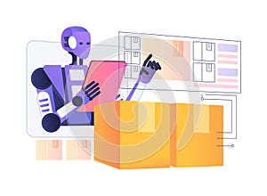 AI-Powered Predictive Stocking abstract concept vector illustration.