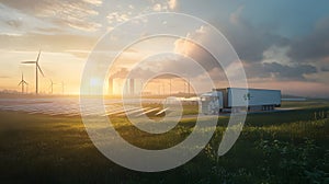 AI-Powered Renewable Energy Storage Solutions A city.