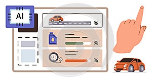 AI-Powered Vehicle Performance Dashboard With Maintenance Status Indicators and Analytics