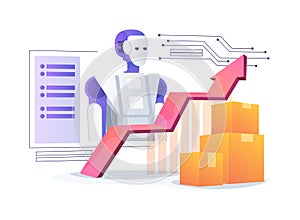 AI-Predictive Demand Analysis abstract concept vector illustration.