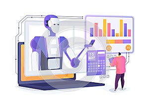 AI-Predictive Mood Trend Visualization abstract concept vector illustration.