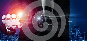 AI processing digital data through neural core model Vouch