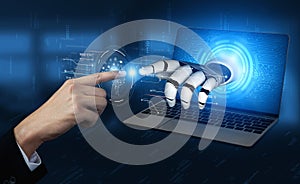 AI processing digital data through neural core model Vouch