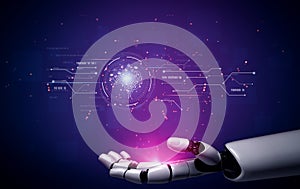 AI processing digital data through neural core model Vouch