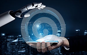 AI processing digital data through neural core model Vouch