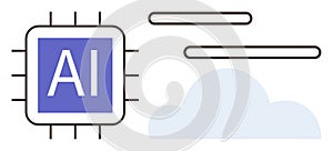 AI Processor and Cloud Integration Concept for Modern Technology Applications