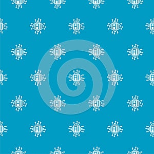 AI Processor seamless pattern isolated on color background