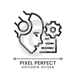 AI reads and summarize pixel perfect linear icon