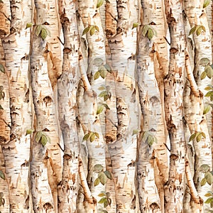 Ai rendered seamless repeat pattern of tree barks in pastel colours.