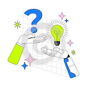 AI research 2D onboarding ui illustration