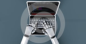 AI robot with artificial intelligence using modish computer software
