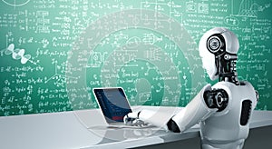 AI robot with artificial intelligence using modish computer software