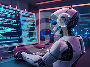 AI Robot coding assistant in action to enhanced source code analysis for improved software quality