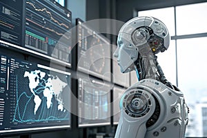 AI robot cyborg research and development photo