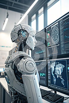 AI robot cyborg research and development photo