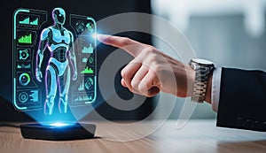 AI Robot Interface with Data Analytics.