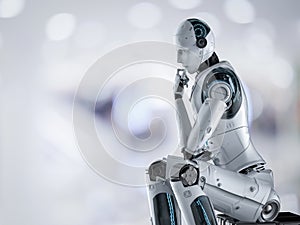 Ai robot think or compute photo