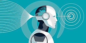 AI robot trained on datasets and generating new data