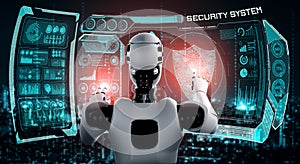 AI robot using cyber security to protect information privacy