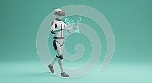 AI Robot in VR Metaverse