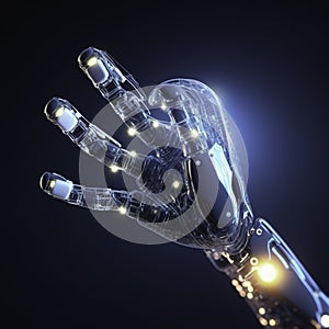 AI Robotic Hand, created using AI tools