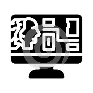 ai routing autonomous delivery glyph icon vector illustration