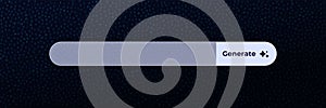 Ai search bar with generate button for artificial intelligence user interface
