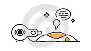 AI Smart Device with Glowing Screen, Technology Future, vector design Generative AI