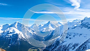 Ai Snow-Covered Mountains with Rolling Clouds