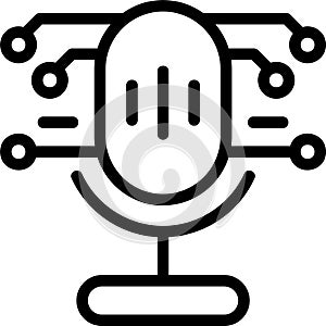 AI Speech Recognition Vector Icon
