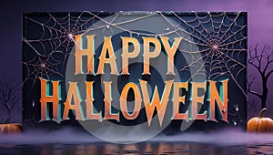 AI Stylish Banner for Halloween photo