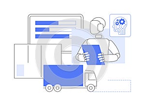 AI-Streamlined Routine Inquiries Handling abstract concept vector illustration.