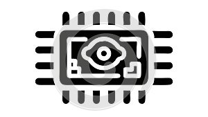 AI Surveillance Microchip, Digital Monitoring Tech, vector design Generative AI