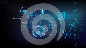 Ai technology, Artificial Intelligence. Artificial intelligence icon set.