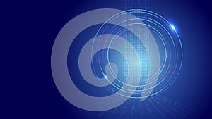 Digital Circle Data Flow Background for AI Tech
