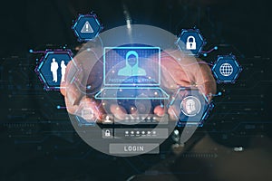 Ai technology. Business using network connection technology, share data, artificial intelligence by enter information command