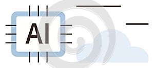 AI Technology Integrated with Cloud Computing for Data Storage and Processing