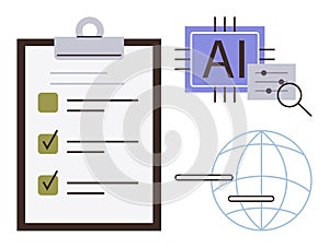 AI Technology Integration with Task Management and Global Connectivity Concepts